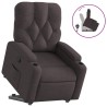 Fauteuil inclinable marron foncé tissu 