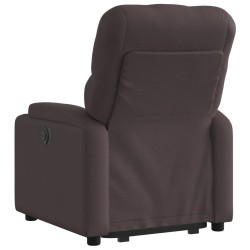 Fauteuil inclinable marron foncé tissu 