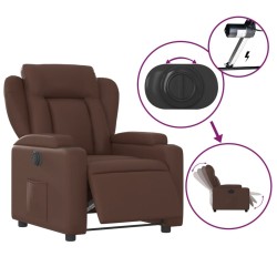 Fauteuil inclinable électrique Marron Similicuir 