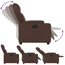Fauteuil inclinable électrique Marron Similicuir 
