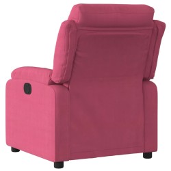 Fauteuil inclinable électrique rouge bordeaux velours 