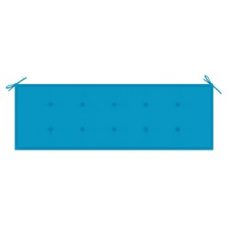 Banc de jardin empilable et coussin 159 cm Bois de teck massif 