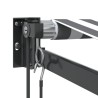 Auvent rétractable anthracite et blanc 3,5x2,5m tissu/aluminium 
