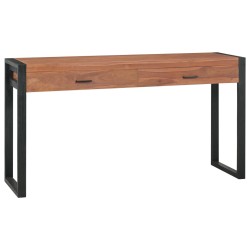 Bureau avec 2 tiroirs 140x40x75 cm Bois de teck 