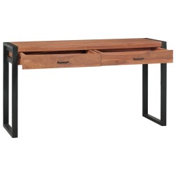 Bureau avec 2 tiroirs 140x40x75 cm Bois de teck 