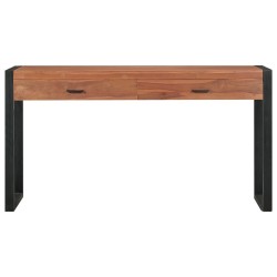 Bureau avec 2 tiroirs 140x40x75 cm Bois de teck 