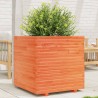 Jardinière cire marron 70x70x72 cm bois de pin massif 
