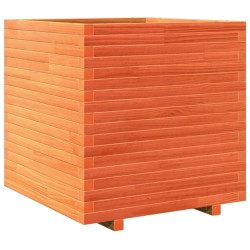 Jardinière cire marron 70x70x72 cm bois de pin massif 