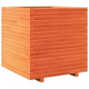 Jardinière cire marron 70x70x72 cm bois de pin massif 