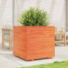 Jardinière cire marron 70x70x72 cm bois de pin massif 