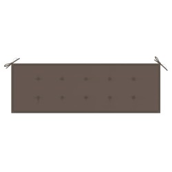 Banc de jardin empilable et coussin 159 cm Bois de teck massif 