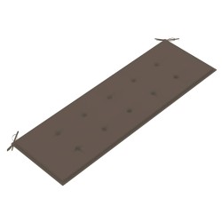 Banc de jardin empilable et coussin 159 cm Bois de teck massif 