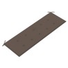 Banc de jardin empilable et coussin 159 cm Bois de teck massif 