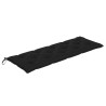 Banc de jardin empilable et coussin 159 cm Bois de teck massif 