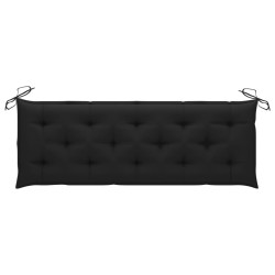 Banc de jardin empilable et coussin 159 cm Bois de teck massif 