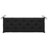 Banc de jardin empilable et coussin 159 cm Bois de teck massif 