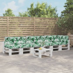 Coussins de palette lot de 7 motif de feuilles tissu 