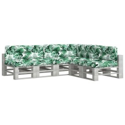 Coussins de palette lot de 7 motif de feuilles tissu 