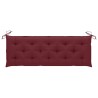 Banc de jardin empilable et coussin 159 cm Bois de teck massif 