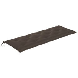 Banc de jardin empilable et coussin 159 cm Bois de teck massif 