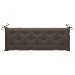 Banc de jardin empilable et coussin 159 cm Bois de teck massif 