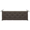 Banc de jardin empilable et coussin 159 cm Bois de teck massif 
