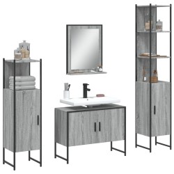 Ensemble d'armoires de salle de bain 4 pcs sonoma gris 