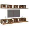 Meubles TV 8 pcs Chêne fumé 60x30x30 cm Bois d'ingénierie 