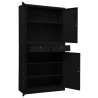 Armoire de bureau Noir 90x40x180 cm Acier 