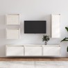 Meubles TV 6 pcs Blanc Bois massif de pin 