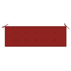 Banc de jardin empilable et coussin 159 cm Bois de teck massif 