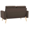 Canapé à 2 places Marron Tissu 