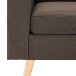 Canapé à 2 places Marron Tissu 