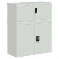 Classeur gris clair 90x40x110 cm acier 
