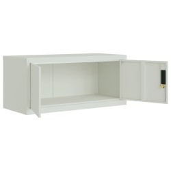 Classeur gris clair 90x40x110 cm acier 