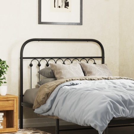 Tête de lit métal noir 100 cm 