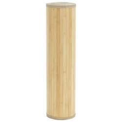 Tapis rectangulaire naturel clair 80x400 cm bambou 