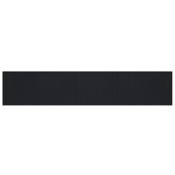 Tapis rectangulaire noir 80x400 cm bambou 