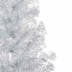 Arbre de Noël artificiel pré-éclairé/boules argenté 180 cm PET 