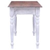 Bureau avec tiroirs blanc 117x57x75 cm bois d'acajou massif 