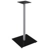 Supports de haut-parleurs 2 pcs noir et argenté 1 pilier 