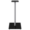 Supports de haut-parleurs 2 pcs noir et argenté 1 pilier 