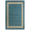 Tapis fait à la main Jute Bleu 120x180 cm 