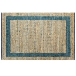 Tapis fait à la main Jute Bleu 120x180 cm 