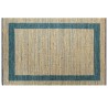 Tapis fait à la main Jute Bleu 120x180 cm 