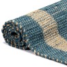 Tapis fait à la main Jute Bleu 120x180 cm 