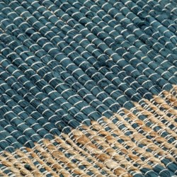 Tapis fait à la main Jute Bleu 120x180 cm 