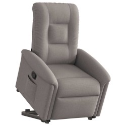 Fauteuil inclinable taupe tissu 