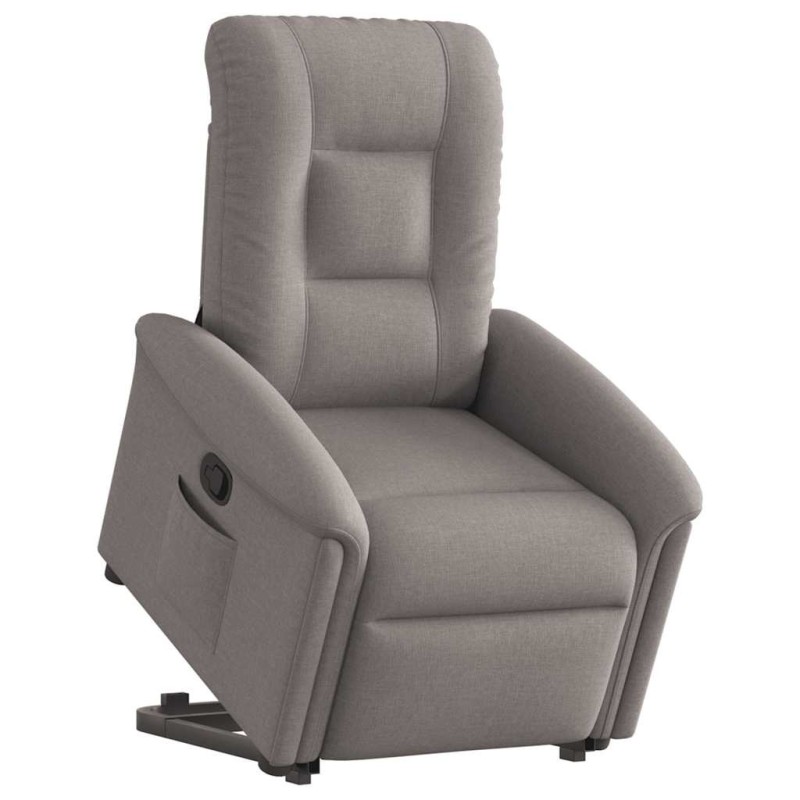 Fauteuil inclinable taupe tissu 