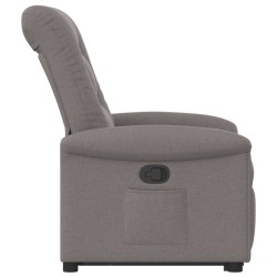 Fauteuil inclinable taupe tissu 